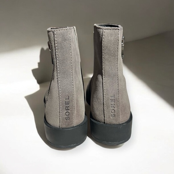 🌻Sorel Gray Emelie™ II Waterproof Full Grain Leather Ankle Boot Women's Size 7 - Picture 2 of 12